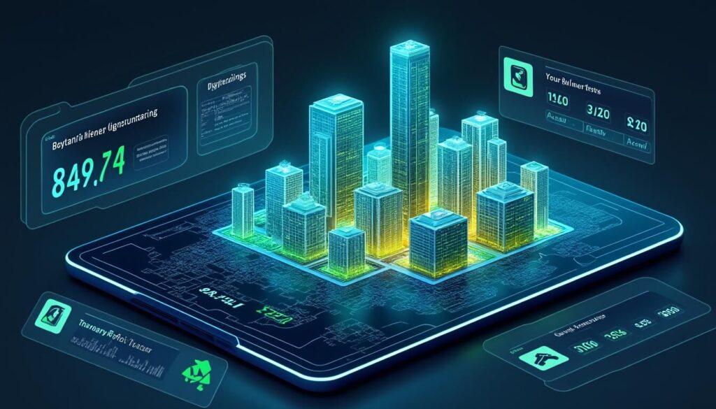 Graphiques de données 3D sur une tablette